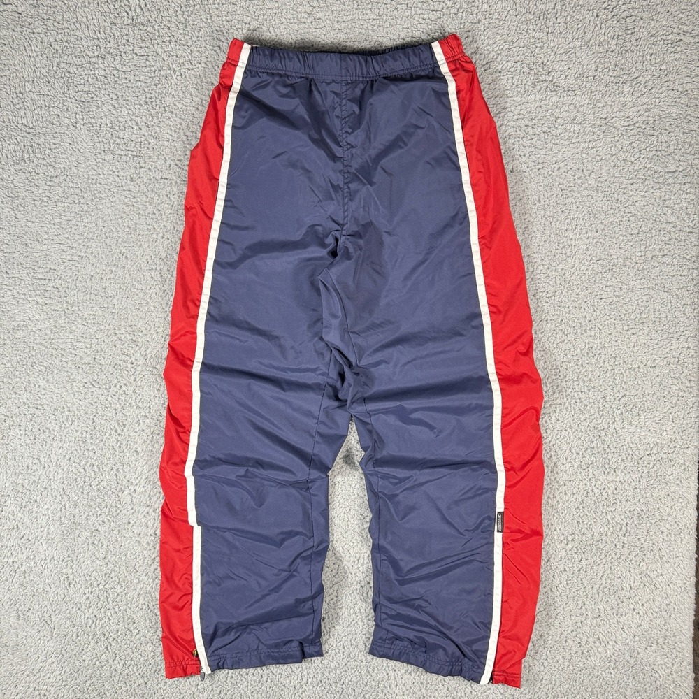 Reebok Pants Mens XL Lined Windbreaker Track Joggers VTG Y2K Baggy Red & Blue